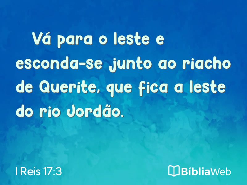 I Reis 17:3 em imagem para compartilhar