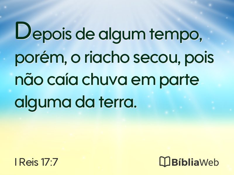 I Reis 17:7 em imagem para compartilhar