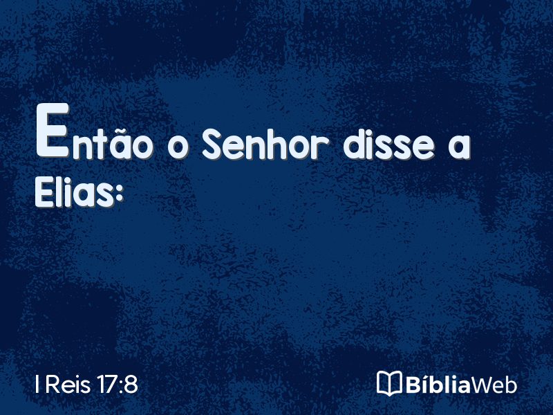 I Reis 17:8 em imagem para compartilhar