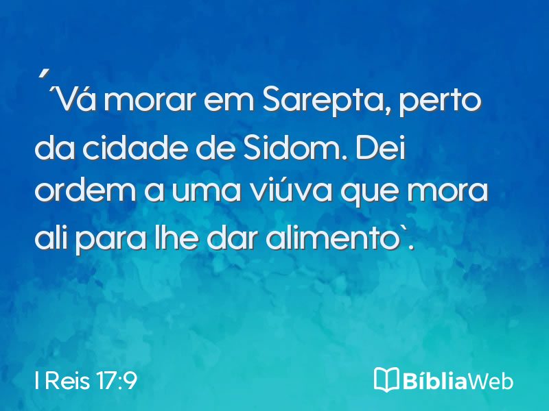 I Reis 17:9 em imagem para compartilhar