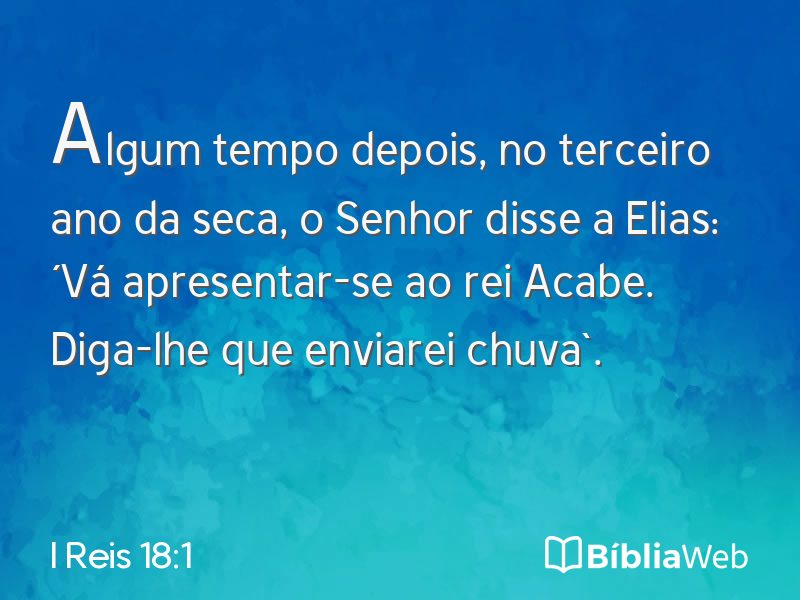 I Reis 18:1 em imagem para compartilhar
