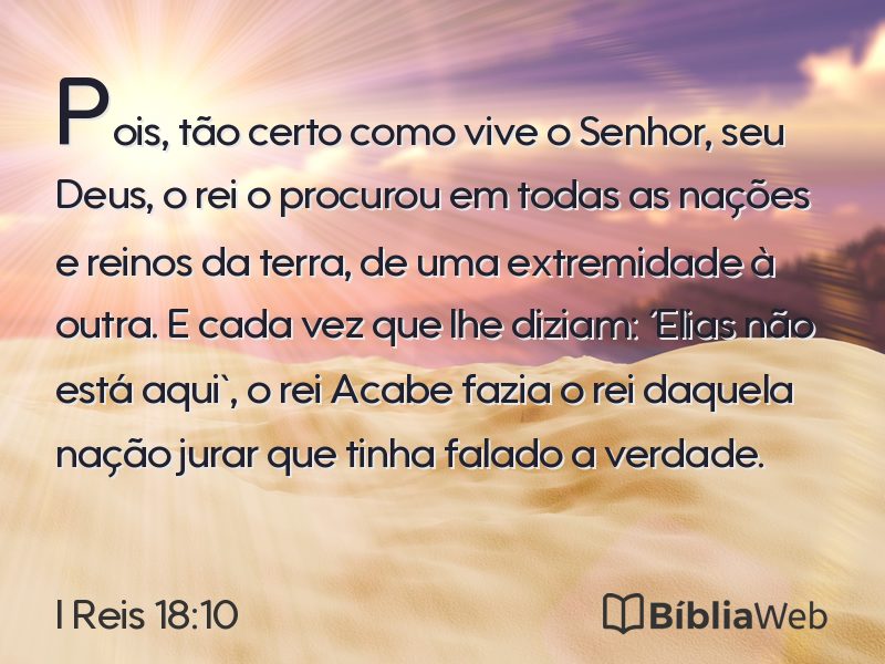 I Reis 18:10 em imagem para compartilhar