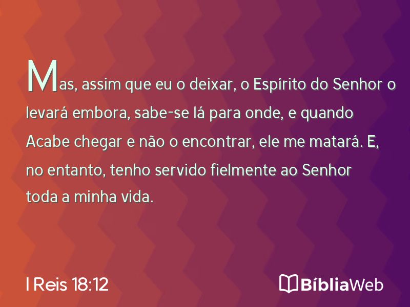 I Reis 18:12 em imagem para compartilhar