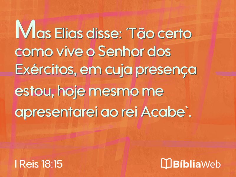I Reis 18:15 em imagem para compartilhar