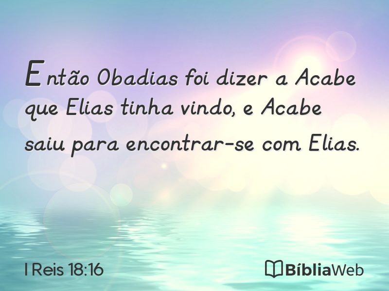 I Reis 18:16 em imagem para compartilhar