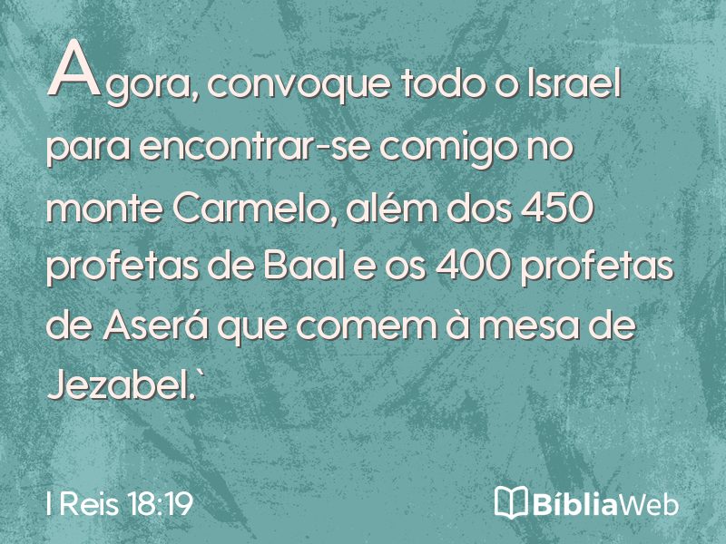 I Reis 18:19 em imagem para compartilhar