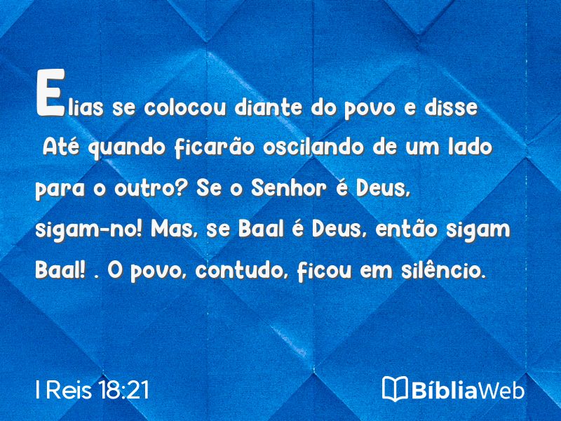 I Reis 18:21 em imagem para compartilhar
