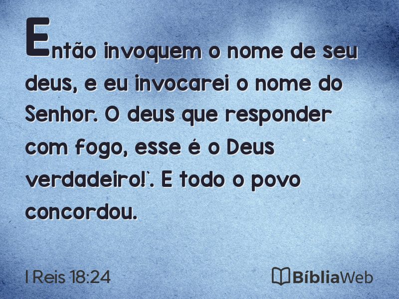 I Reis 18:24 em imagem para compartilhar