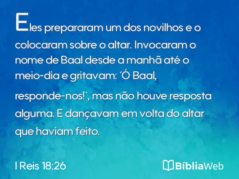 I Reis 18:26 em imagem para compartilhar