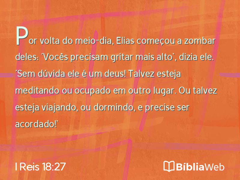 I Reis 18:27 em imagem para compartilhar