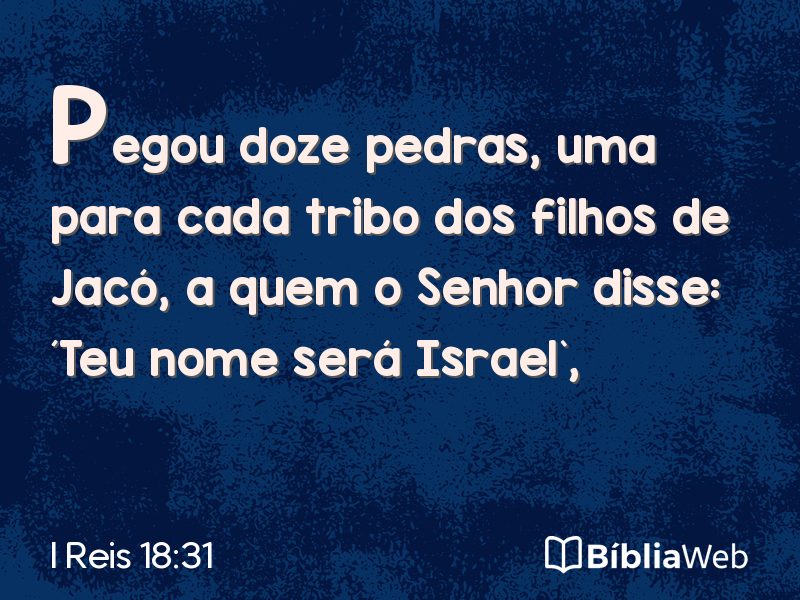 I Reis 18:31 em imagem para compartilhar