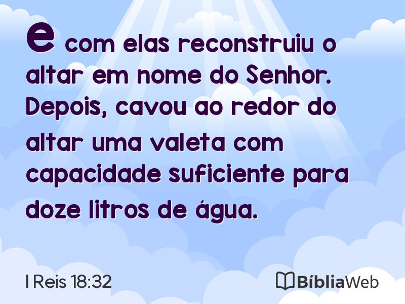 I Reis 18:32 em imagem para compartilhar