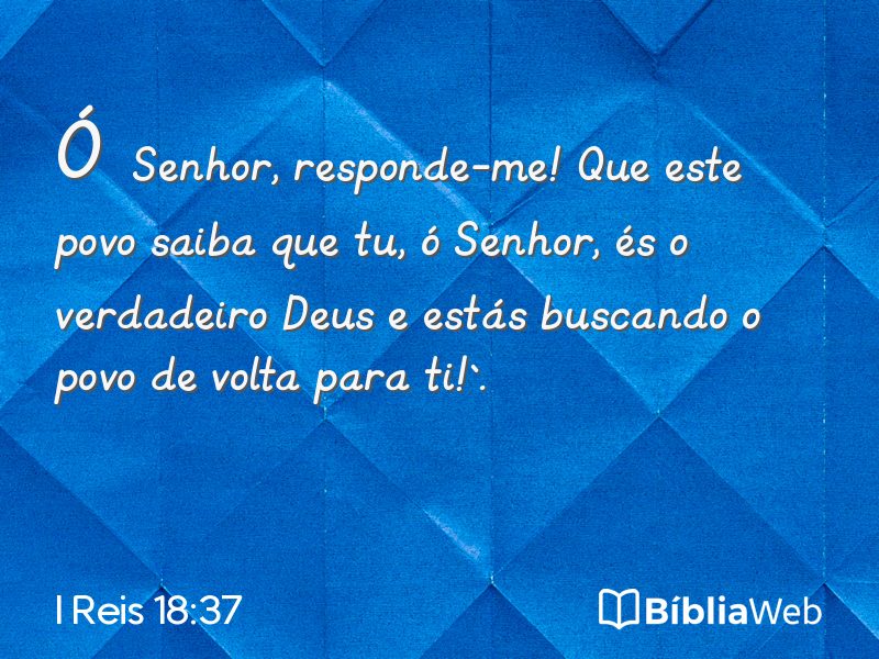 I Reis 18:37 em imagem para compartilhar
