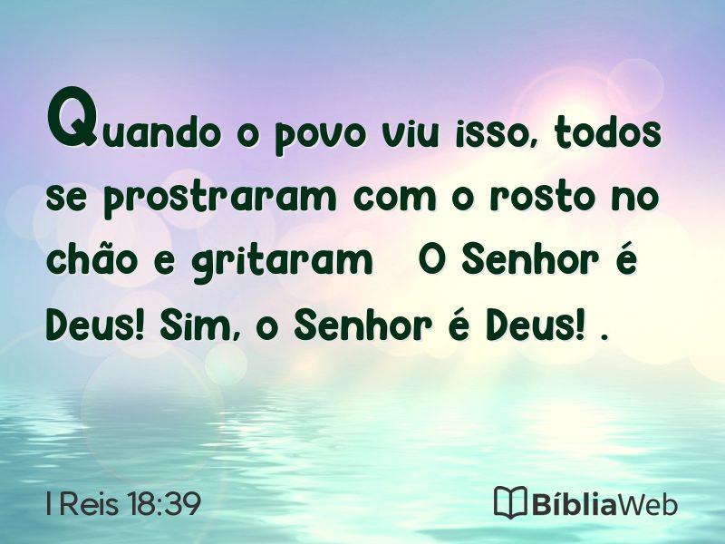 I Reis 18:39 em imagem para compartilhar