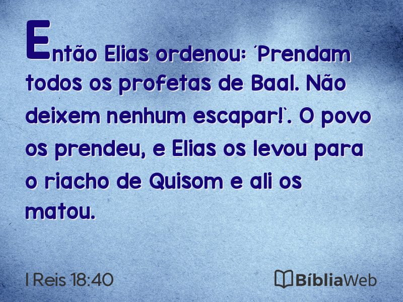 I Reis 18:40 em imagem para compartilhar