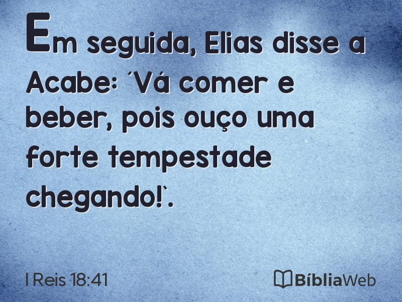 I Reis 18:41 em imagem para compartilhar