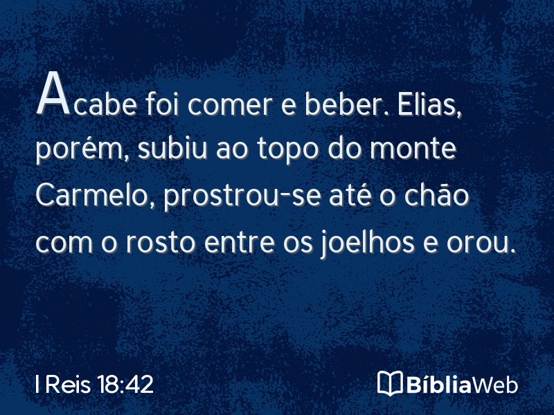 I Reis 18:42 em imagem para compartilhar