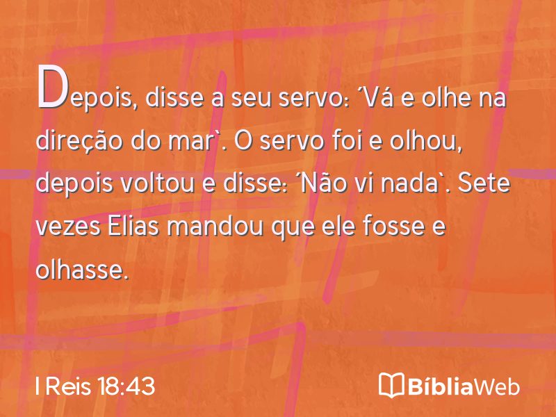I Reis 18:43 em imagem para compartilhar