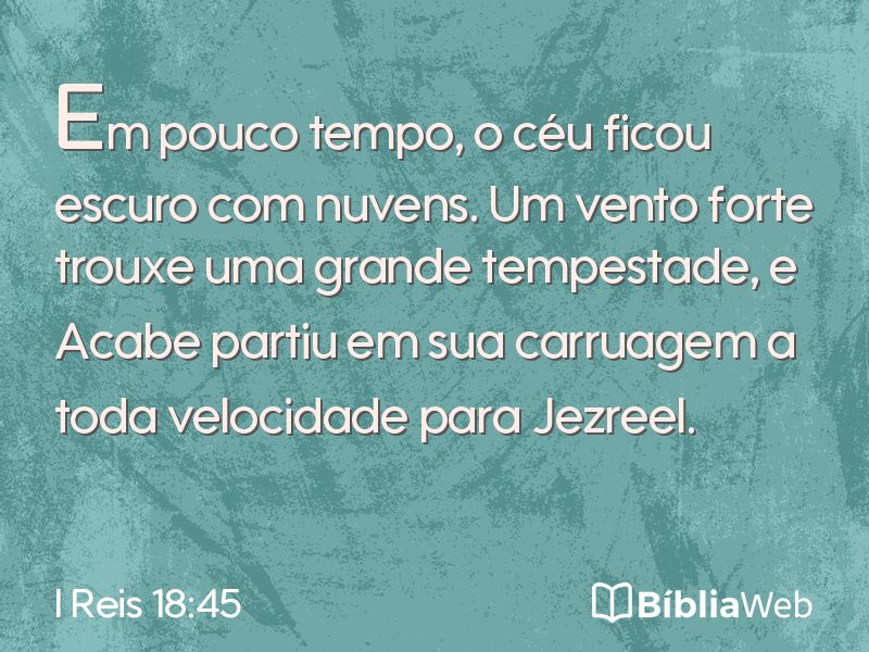I Reis 18:45 em imagem para compartilhar