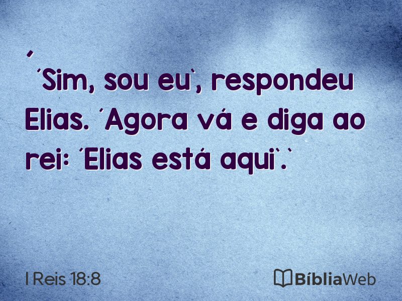 I Reis 18:8 em imagem para compartilhar