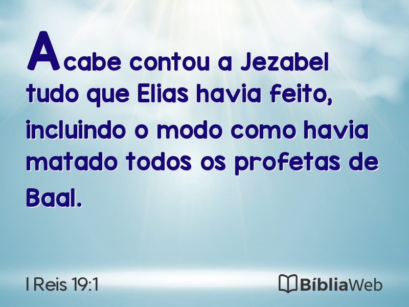 I Reis 19:1 em imagem para compartilhar