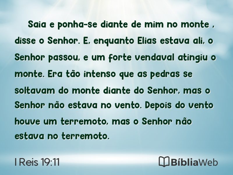 I Reis 19:11 em imagem para compartilhar