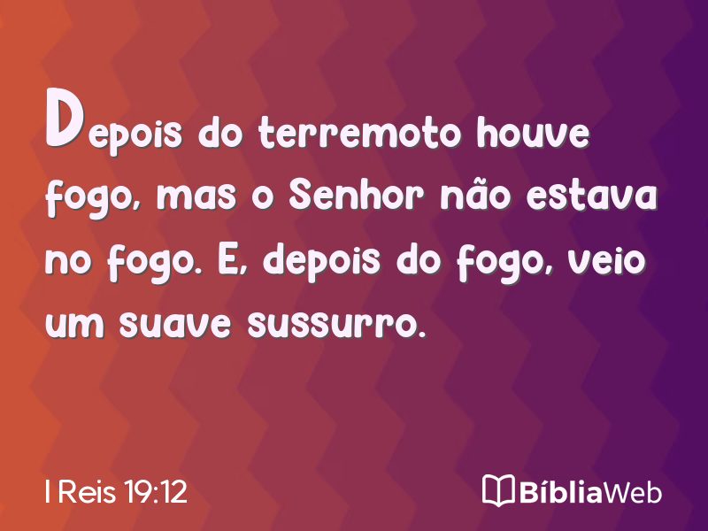 I Reis 19:12 em imagem para compartilhar