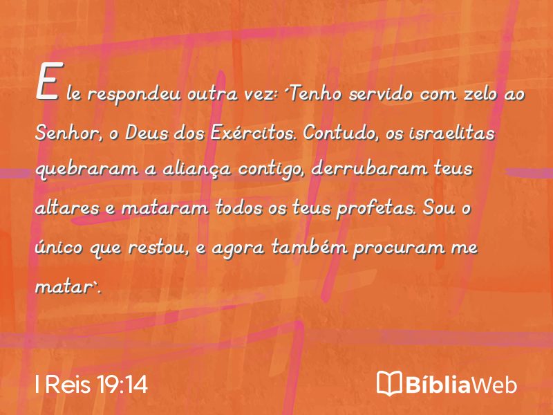 I Reis 19:14 em imagem para compartilhar