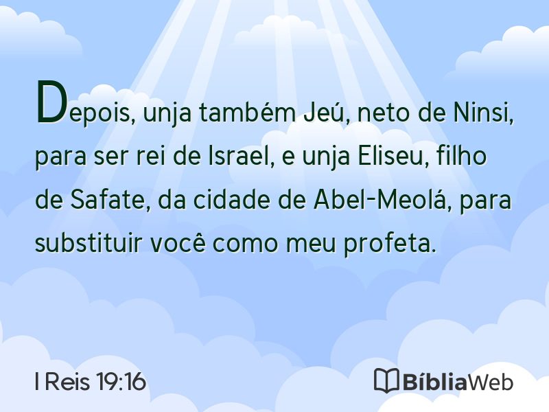 I Reis 19:16 em imagem para compartilhar