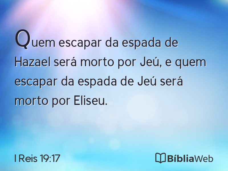I Reis 19:17 em imagem para compartilhar