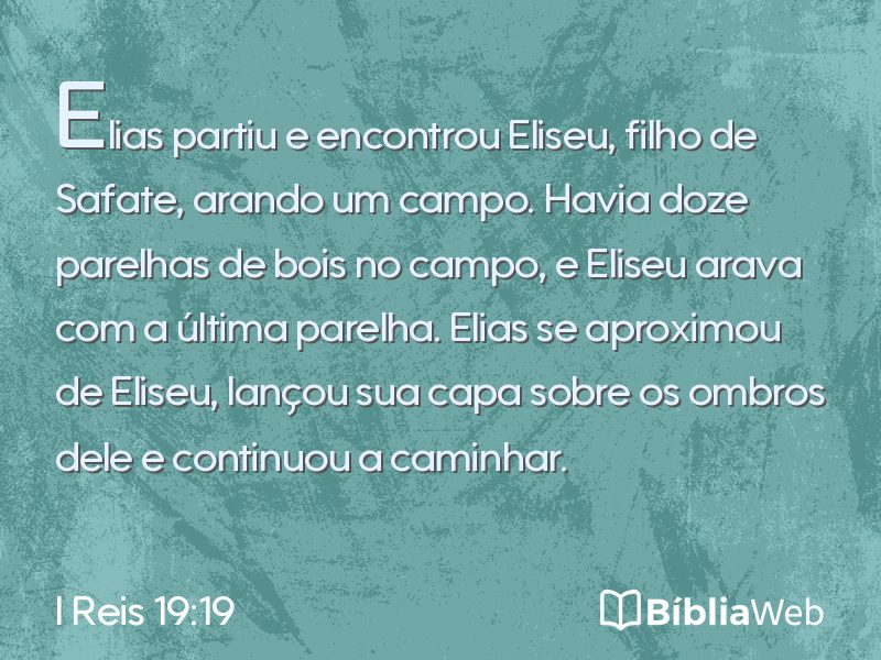 I Reis 19:19 em imagem para compartilhar