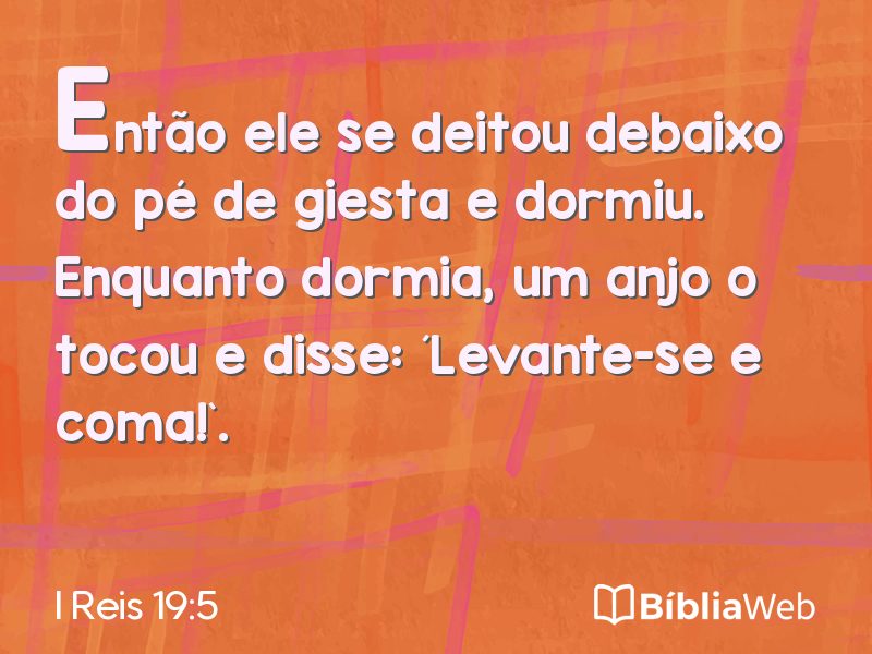 I Reis 19:5 em imagem para compartilhar