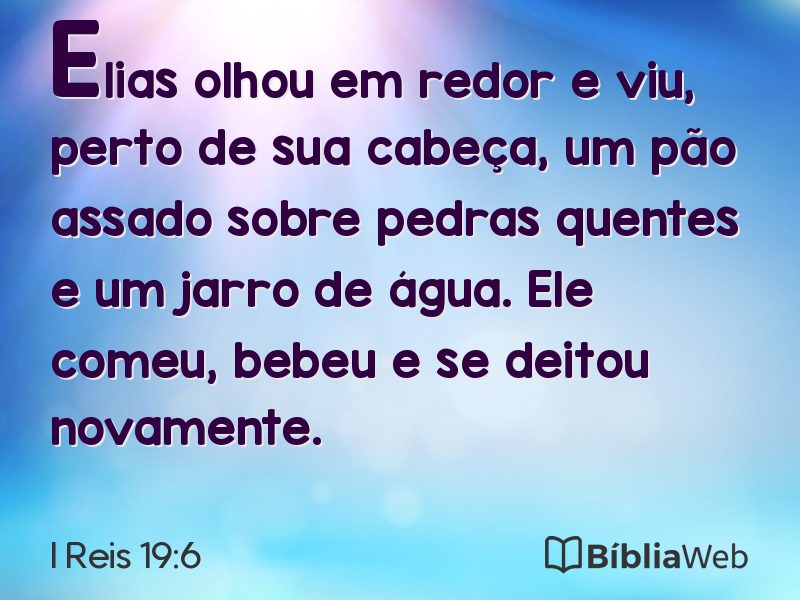 I Reis 19:6 em imagem para compartilhar