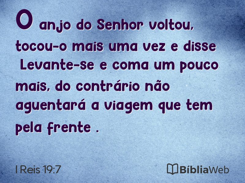 I Reis 19:7 em imagem para compartilhar