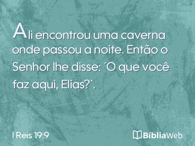 I Reis 19:9 em imagem para compartilhar
