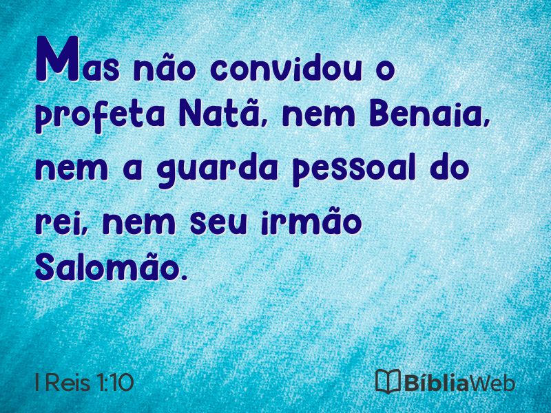 I Reis 1:10 em imagem para compartilhar