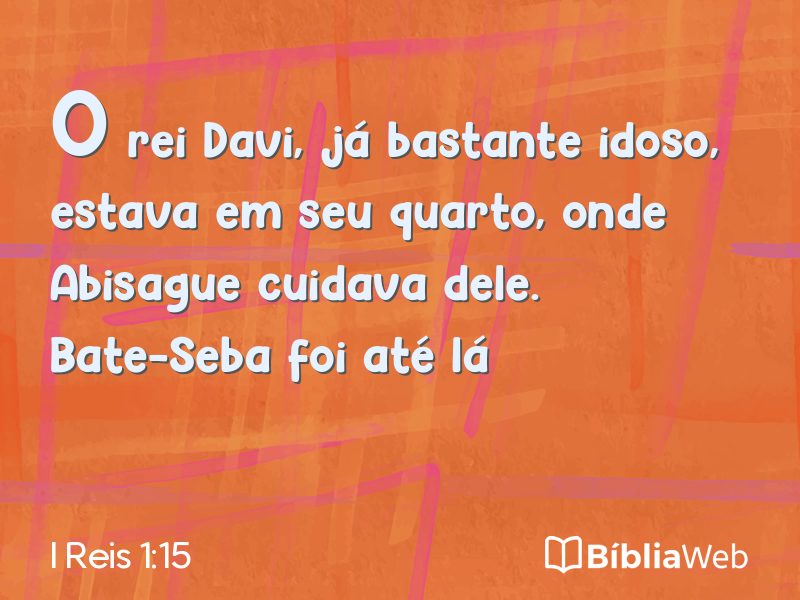 I Reis 1:15 em imagem para compartilhar