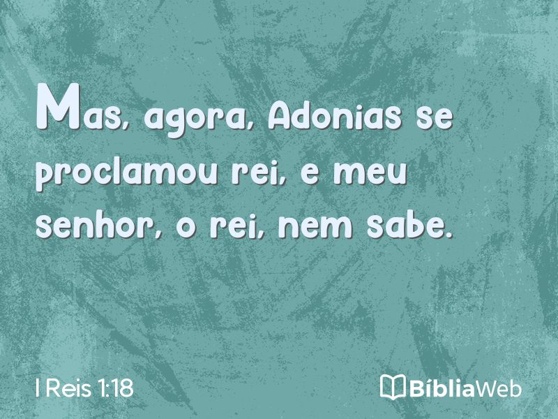 I Reis 1:18 em imagem para compartilhar