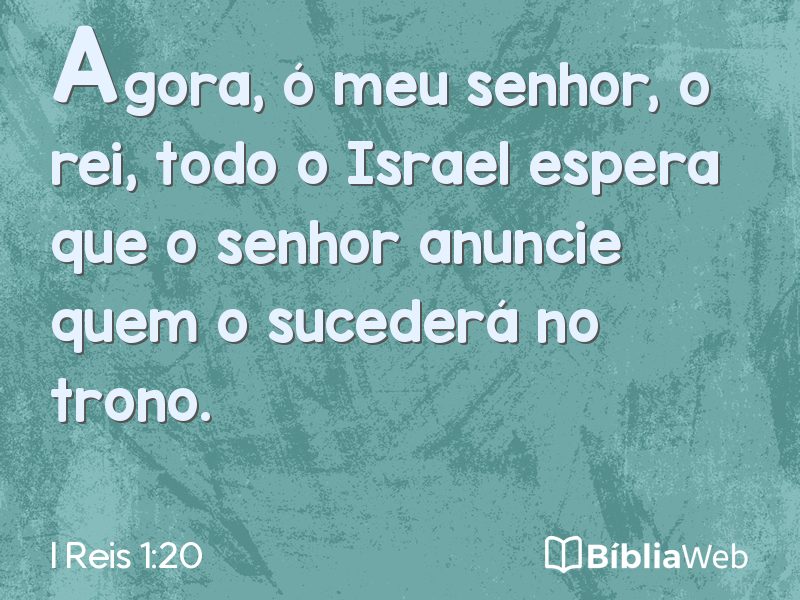 I Reis 1:20 em imagem para compartilhar
