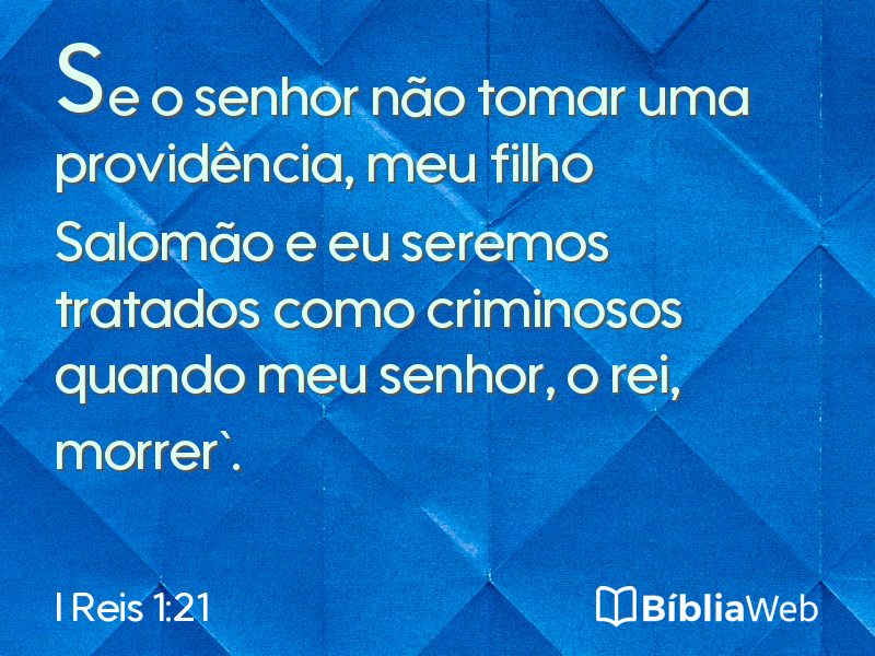 I Reis 1:21 em imagem para compartilhar