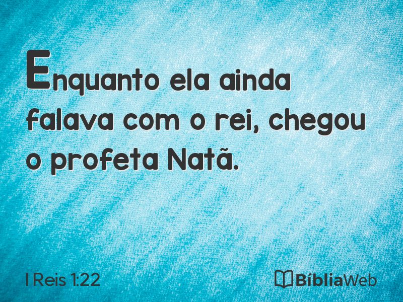 I Reis 1:22 em imagem para compartilhar