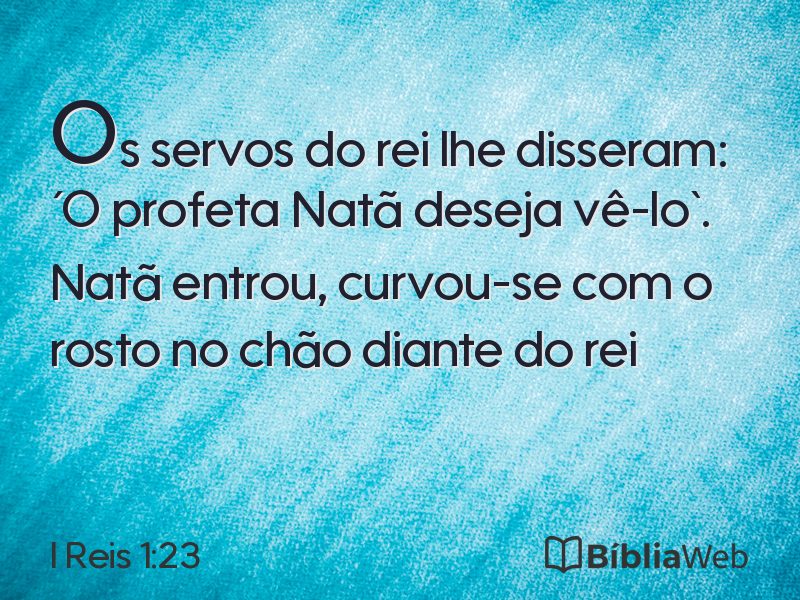 I Reis 1:23 em imagem para compartilhar