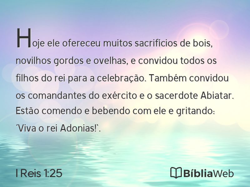 I Reis 1:25 em imagem para compartilhar