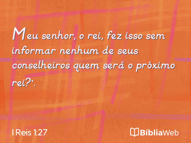 I Reis 1:27 em imagem para compartilhar