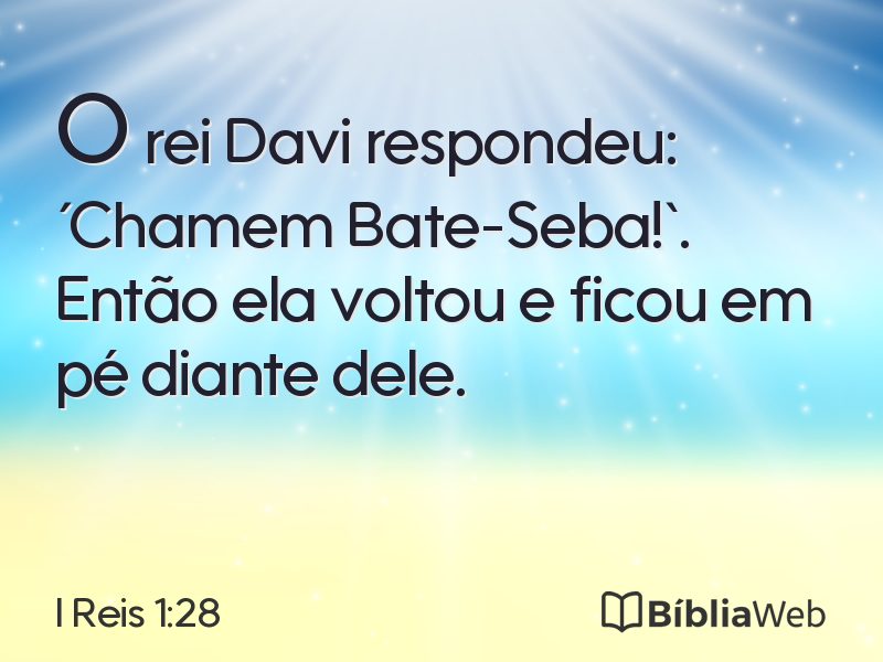 I Reis 1:28 em imagem para compartilhar