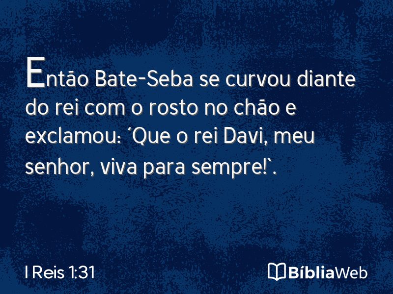 I Reis 1:31 em imagem para compartilhar