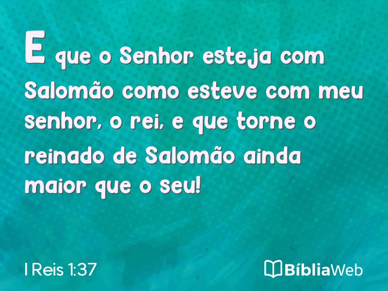 I Reis 1:37 em imagem para compartilhar
