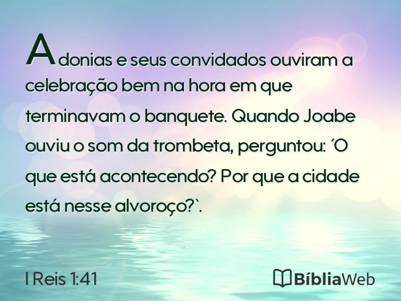 I Reis 1:41 em imagem para compartilhar