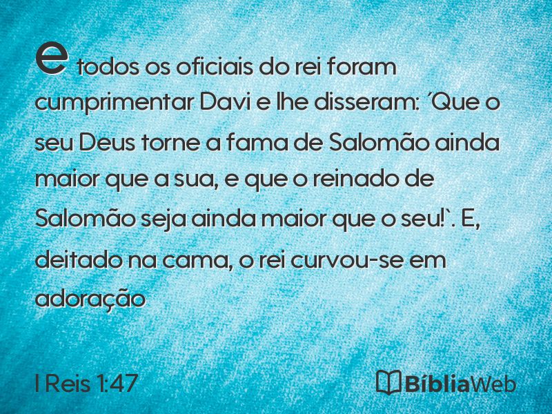 I Reis 1:47 em imagem para compartilhar