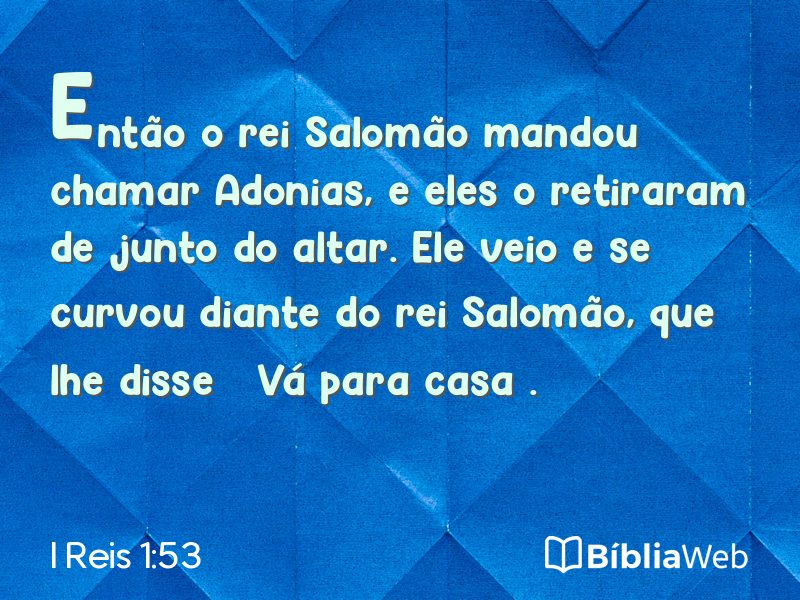 I Reis 1:53 em imagem para compartilhar